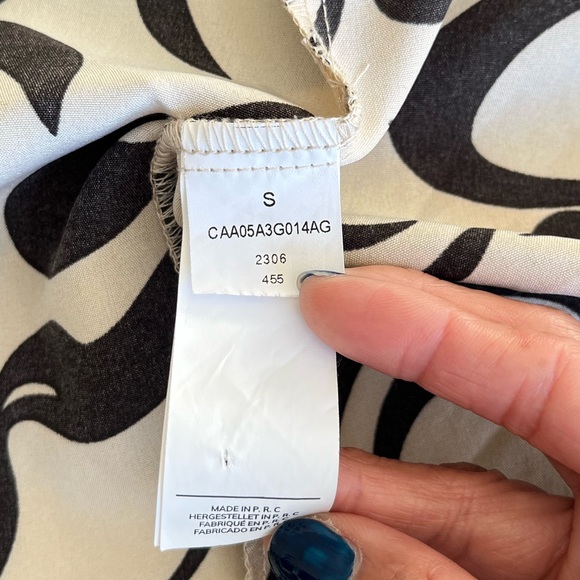 Cupshe Black & Cream Abstract Swirl Ruching Halter Maxi Dress Sz S Tiered Boho - Picture 13 of 16